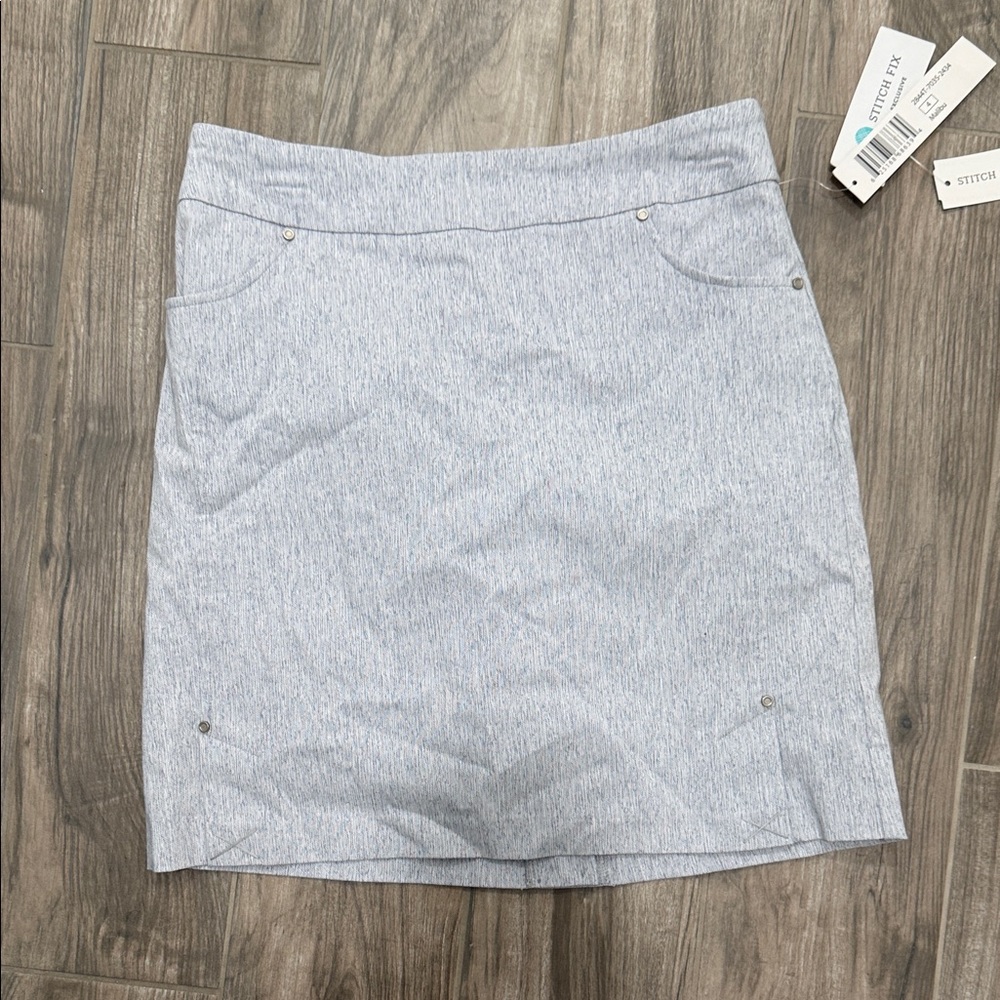 Tribal Light Gray Mini Skirt